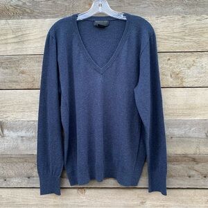American Giant Sweater Mens L Merino Wool Blend Classic Preppy Minimalist Navy